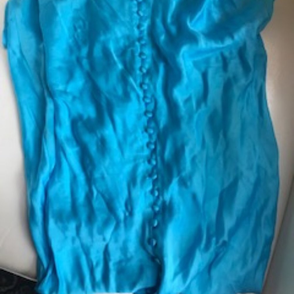 NWT Ellor Button Down Blue Aquarius Maxi Dress - Picture 2 of 9